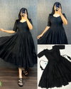 Tew Kf-P2 Cotton Fancy Midi Lair Dress Suppliers In India